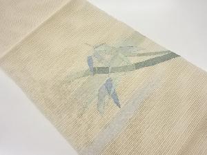 絽綴れ竹に横段模様織出し名古屋帯